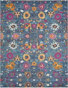 Nourison Passion Blue Rectangle 8x10 ft Polypropylene Carpet 102414