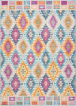 Nourison Passion Multicolor Rectangle 4x6 ft Polypropylene Carpet 102431