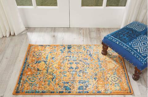 Nourison Passion Blue 110 X 210 Area Rug 805-102445 Image 3