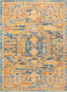 Nourison Passion Blue Rectangle 4x6 ft Polypropylene Carpet 102446