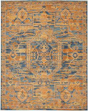 Nourison Passion Blue Rectangle 8x10 ft Polypropylene Carpet 102449
