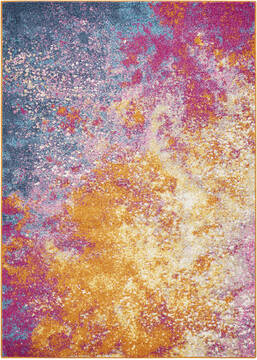 Nourison Passion Multicolor Rectangle 4x6 ft Polypropylene Carpet 102456