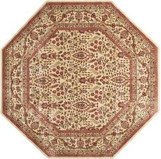 Nourison Heritage hall Beige Octagon 7 to 8 ft Polyester Carpet 102607