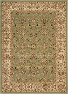 Nourison Persian Crown Green Rectangle 5x7 ft Polypropylene Carpet 102632