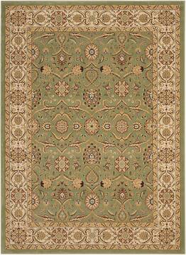 Nourison Persian Crown Green Rectangle 9x13 ft Polypropylene Carpet 102634
