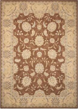 Nourison Persian Empire Brown Rectangle 4x6 ft Wool Carpet 102706