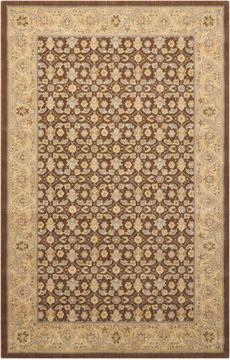 Nourison PERSIAN EMPIRE Brown Rectangle 2x3 ft Wool Carpet 102766
