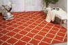 Nourison Portico Orange 80 X 106 Area Rug  805-102818 Thumb 3