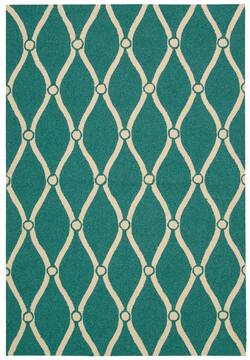 Nourison Portico Blue Rectangle 4x6 ft Polypropylene Carpet 102828