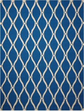 Nourison PORTICO Blue Rectangle 10x13 ft polypropylene Carpet 102831