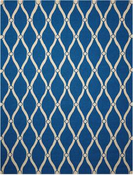 Nourison Portico Blue Rectangle 8x10 ft Polypropylene Carpet 102836