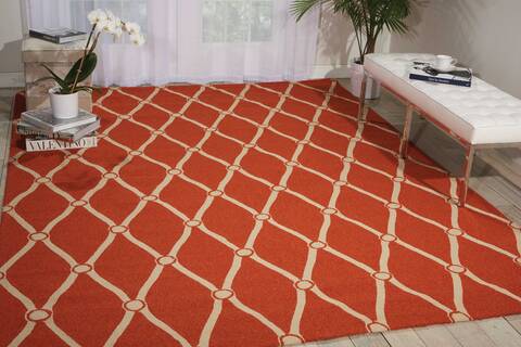Nourison Portico Orange 80 X 106 Area Rug 805-102842 Image 3