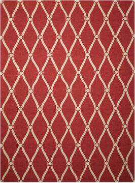 Nourison Portico Red Rectangle 8x10 ft Polypropylene Carpet 102848