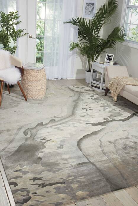 Nourison Prismatic Grey 79 X 99 Area Rug 805-102884 Image 3