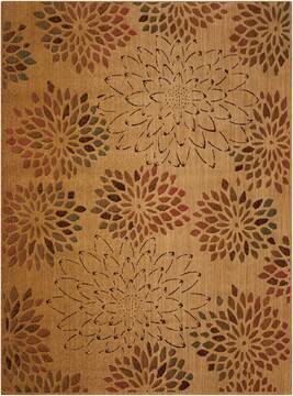 Nourison Radiant Impression Beige Rectangle 5x8 ft Wool Carpet 102939