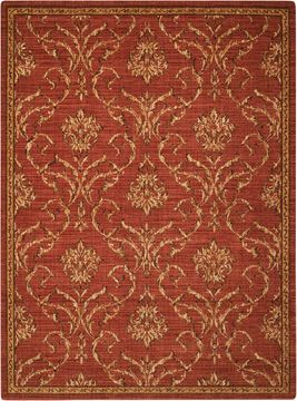 Nourison RADIANT IMPRESSION Red Rectangle 8x11 ft Wool Carpet 102962