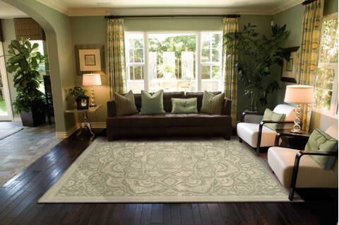 Nourison Regal Green 79 X 99 Area Rug 805-102984 Image 2