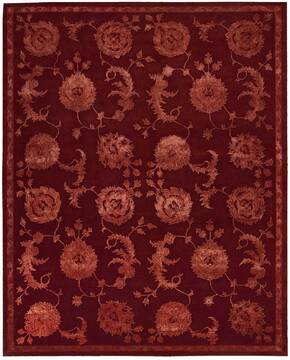 Nourison Regal Red Rectangle 8x10 ft Wool Carpet 102990