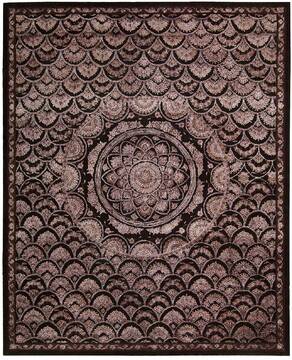 Nourison Regal Brown Rectangle 6x9 ft Wool Carpet 103036