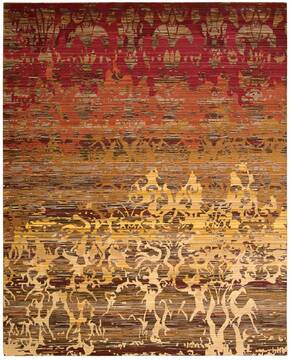 Nourison Rhapsody Multicolor Rectangle 6x9 ft Wool Carpet 103045