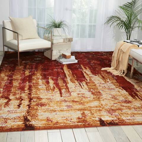 Nourison Rhapsody Yellow 79 X 99 Area Rug 805-103066 Image 3
