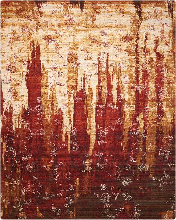Nourison Rhapsody Yellow 79 X 99 Area Rug 805-103066 Image 0