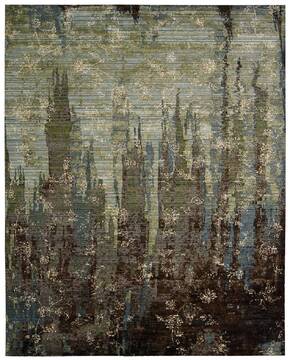 Nourison Rhapsody Green 5'6" X 8'0" Area Rug  805-103069