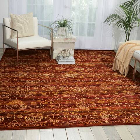 Nourison Rhapsody Yellow 79 X 99 Area Rug 805-103078 Image 3