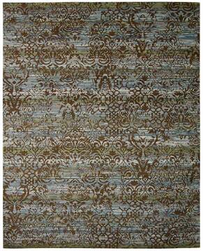 Nourison Rhapsody Blue Rectangle 8x10 ft Wool Carpet 103086
