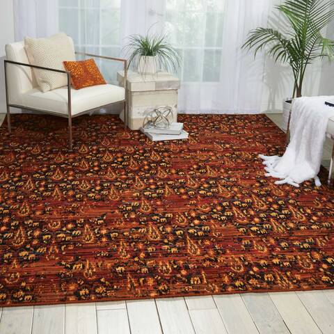 Nourison Rhapsody Red 99 X 130 Area Rug 805-103108 Image 3