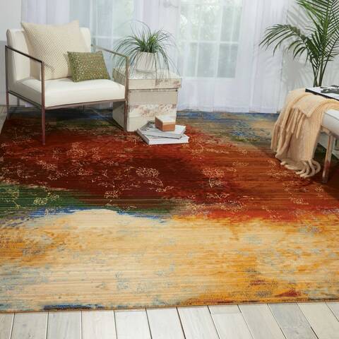 Nourison Rhapsody Blue 99 X 130 Area Rug 805-103116 Image 3