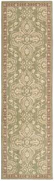 Nourison Riviera Green Runner 6 to 9 ft Wool Carpet 103128