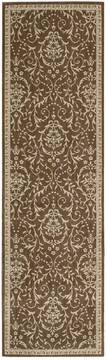Nourison Riviera Brown Runner 6 to 9 ft Wool Carpet 103146