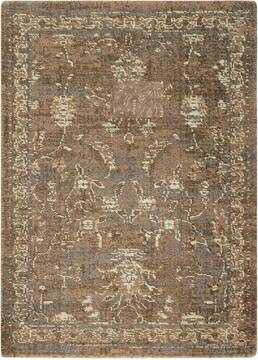 Nourison Silk Elements Brown Rectangle 2x3 ft Wool Carpet 103259