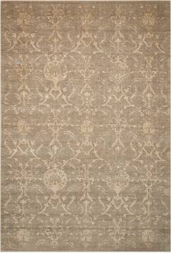 Nourison Silk Elements Green Rectangle 6x9 ft Wool Carpet 103268