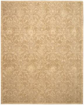 Nourison Silk Elements Beige Rectangle 6x9 ft Wool Carpet 103275