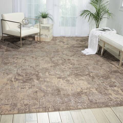 Nourison Silk Elements Beige 79 X 99 Area Rug 805-103296 Image 3
