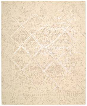 Nourison Silk Elements Beige Rectangle 6x9 ft Wool Carpet 103302