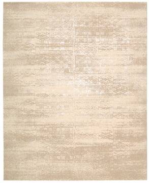 Nourison Silk Elements White Rectangle 6x9 ft Wool Carpet 103309