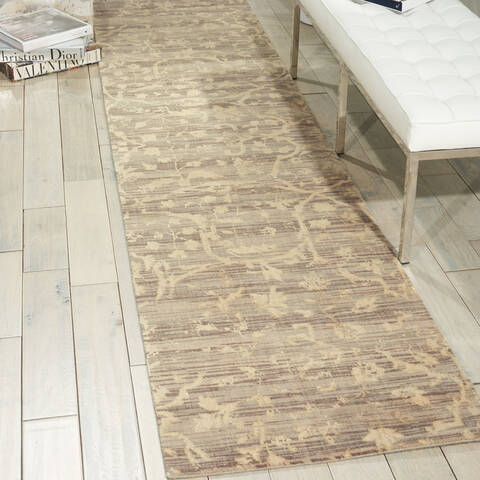 Nourison Silk Elements Beige Runner 25 X 100 Area Rug 805-103315 Image 3