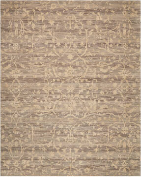 Nourison Silk Elements Beige Rectangle 8x10 ft Wool Carpet 103317