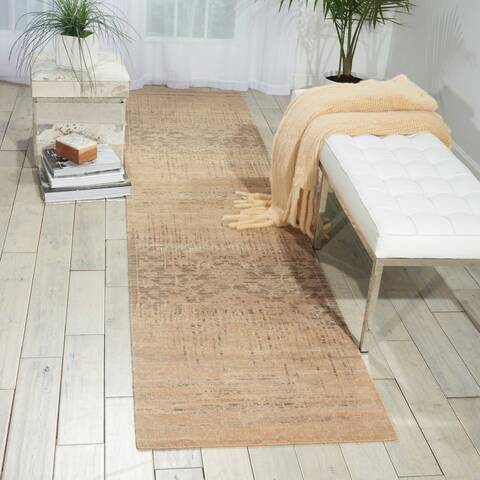 Nourison Silk Elements Beige Runner 25 X 100 Area Rug 805-103322 Image 3