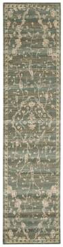 Nourison Silk Elements Blue Runner 2'5" X 10'0" Area Rug  805-103341