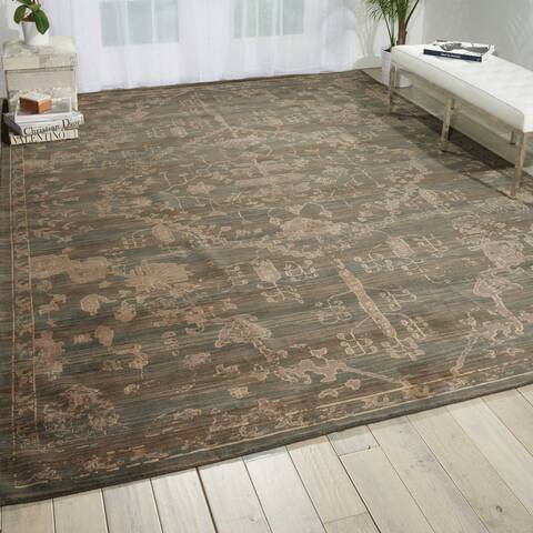 Nourison Silk Elements Blue 86 X 116 Area Rug 805-103344 Image 3