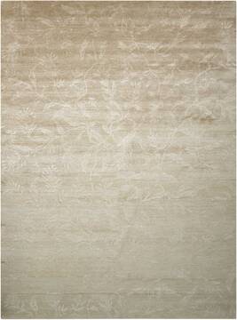 Nourison Silk Shadows Green Rectangle 5x8 ft Bamboo Silk Carpet 103360