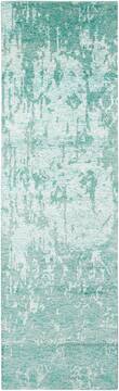 Nourison Silk Shadows Blue Runner 6 to 9 ft Bamboo Silk Carpet 103436