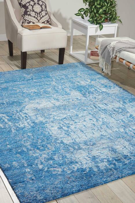 Nourison Silk Shadows Blue 56 X 75 Area Rug 805-103444 Image 3
