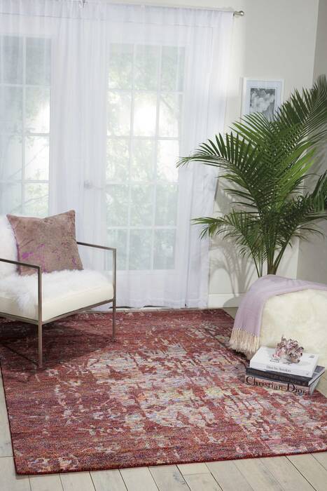 Nourison Silk Shadows Red 56 X 75 Area Rug 805-103456 Image 3