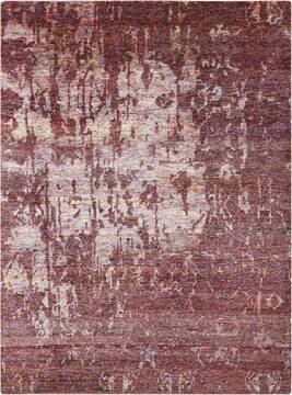 Nourison Silk Shadows Red Rectangle 5x8 ft Bamboo Silk Carpet 103456