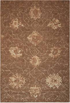 Nourison Silken Allure Brown Rectangle 8x10 ft Wool Carpet 103508